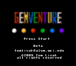 GemVenture (beta) Title Screen